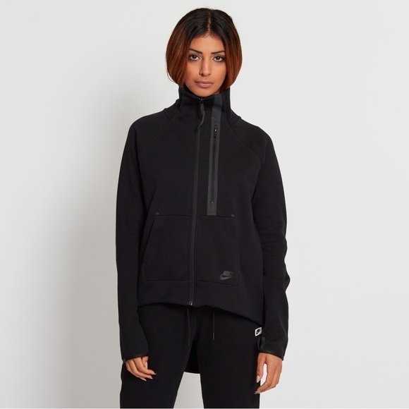 Nike Tech Fleece Moto Cape High Low Full Zip Jacket Small - Picture 1 of 13